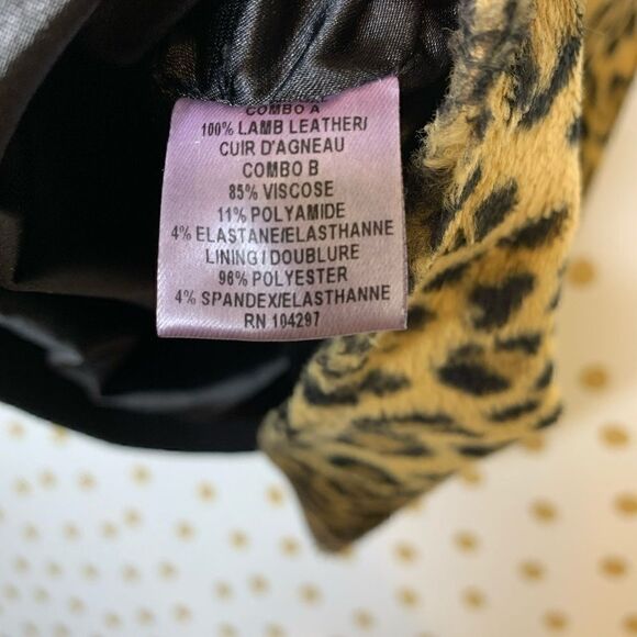 Milly leopard animal print leather shell top 4 - Picture 4 of 7